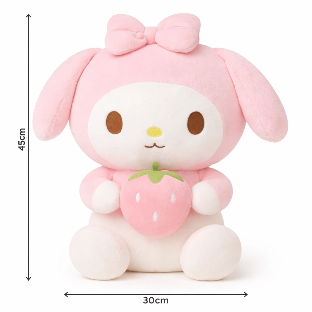 Roze Konijn knuffel 45cm - Afbeelding 3