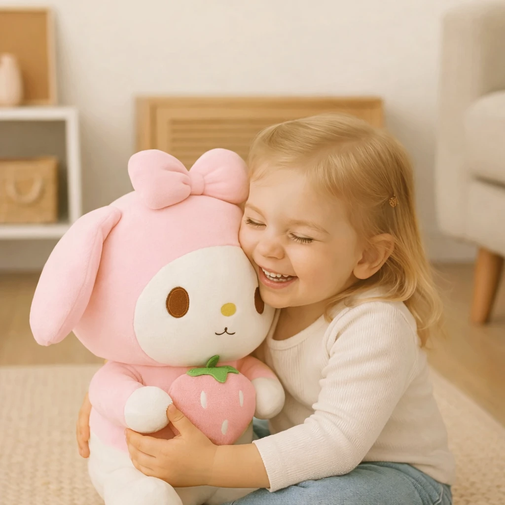 Roze Konijn knuffel 45cm - Afbeelding 6