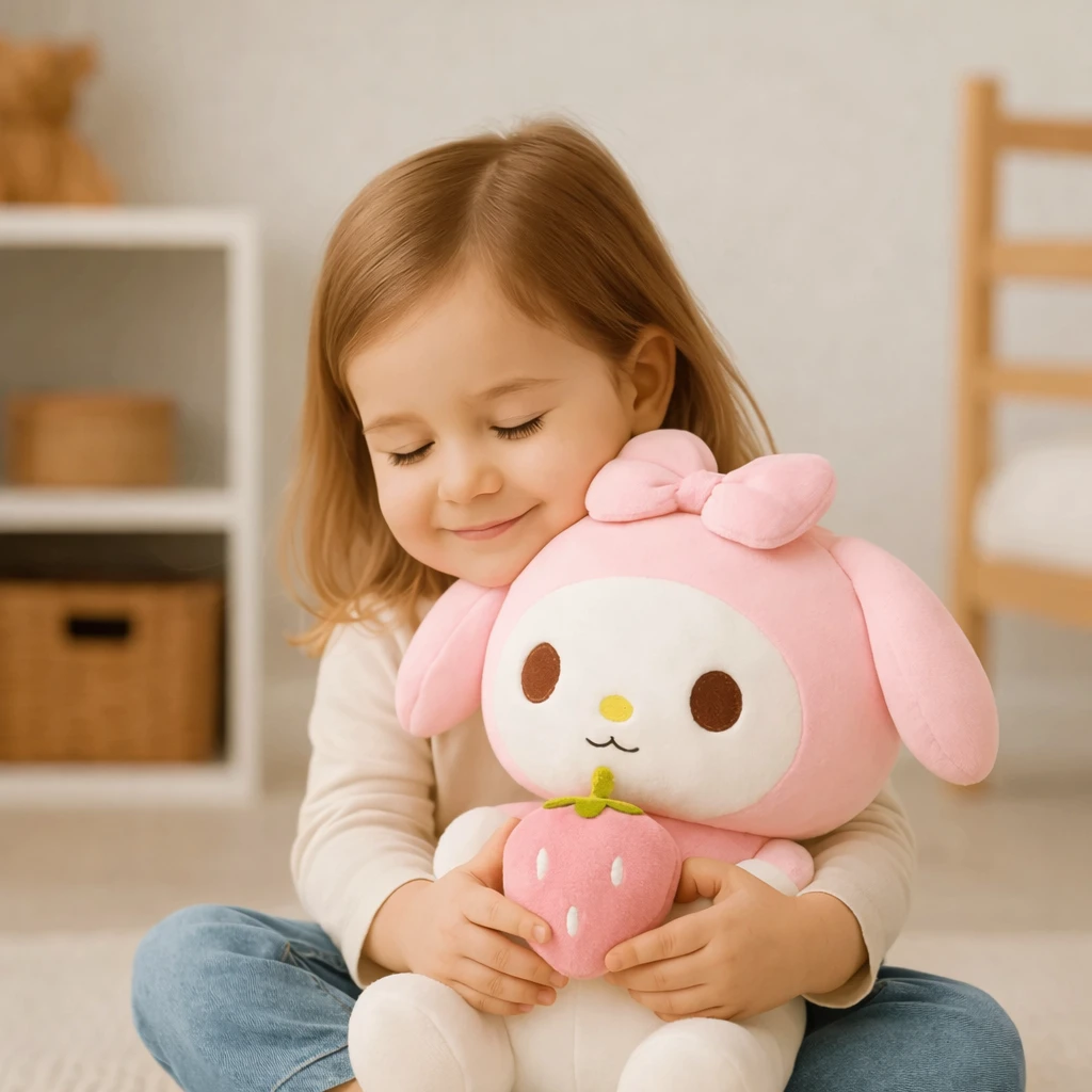 Roze Konijn knuffel 45cm - Afbeelding 5