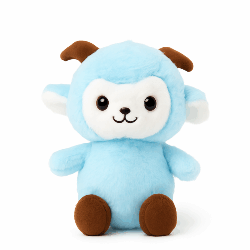 Schattige fluffy Knuffelset van 4 Dieren (Schaap, Pinguin, Panda en Eend) - Afbeelding 4