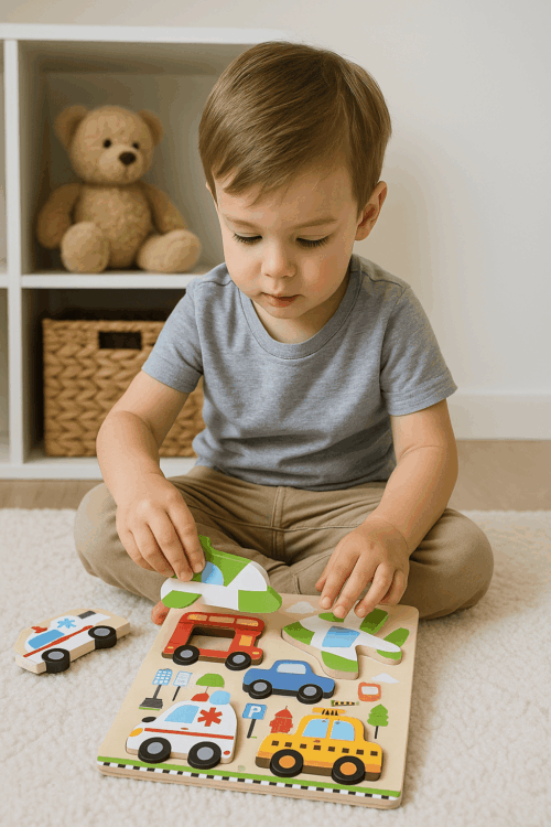 Houten Puzzelset 4 stuks voor Kinderen - Afbeelding 6