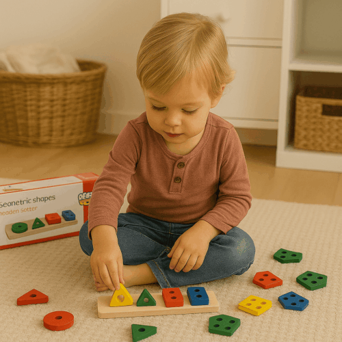 Houten Vormen Sorteerbord - Afbeelding 5