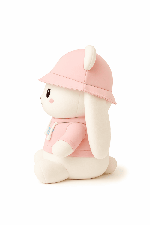 Fluffy Roze Konijn - Afbeelding 3