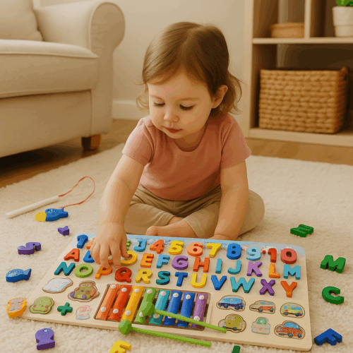 Houten Educatief Speelbord 8-in-1 - Afbeelding 5