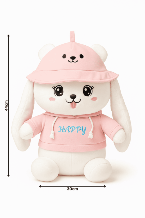Fluffy Roze Konijn - Afbeelding 2