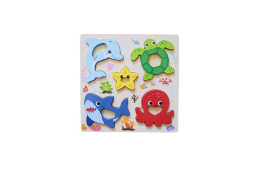 Houten Puzzelset 4 stuks voor Kinderen - Afbeelding 2