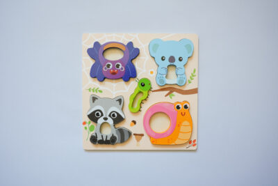 Houten puzzelset 4 stukjes voor kinderen - Afbeelding 2