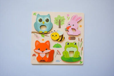 Houten puzzelset 4 stukjes voor kinderen - Afbeelding 3