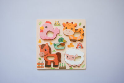 Houten puzzelset 4 stukjes voor kinderen - Afbeelding 4