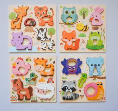 Houten puzzelset