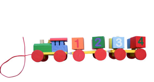 Houten Trein met draaiende blokken en Vormen sorteerbord - Afbeelding 3