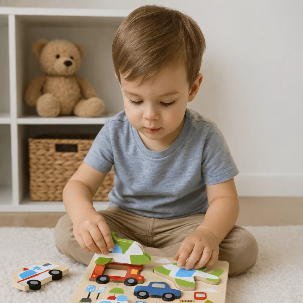 Houten Puzzelset 4 stuks voor Kinderen - Afbeelding 3
