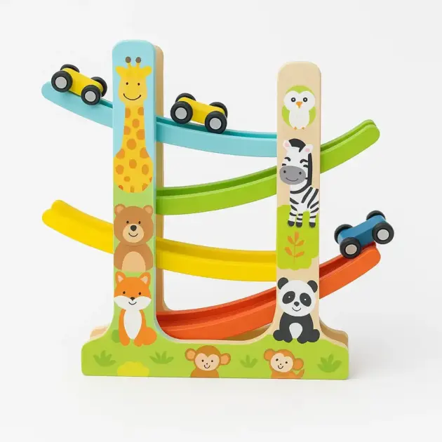 Houten auto rollerbaan