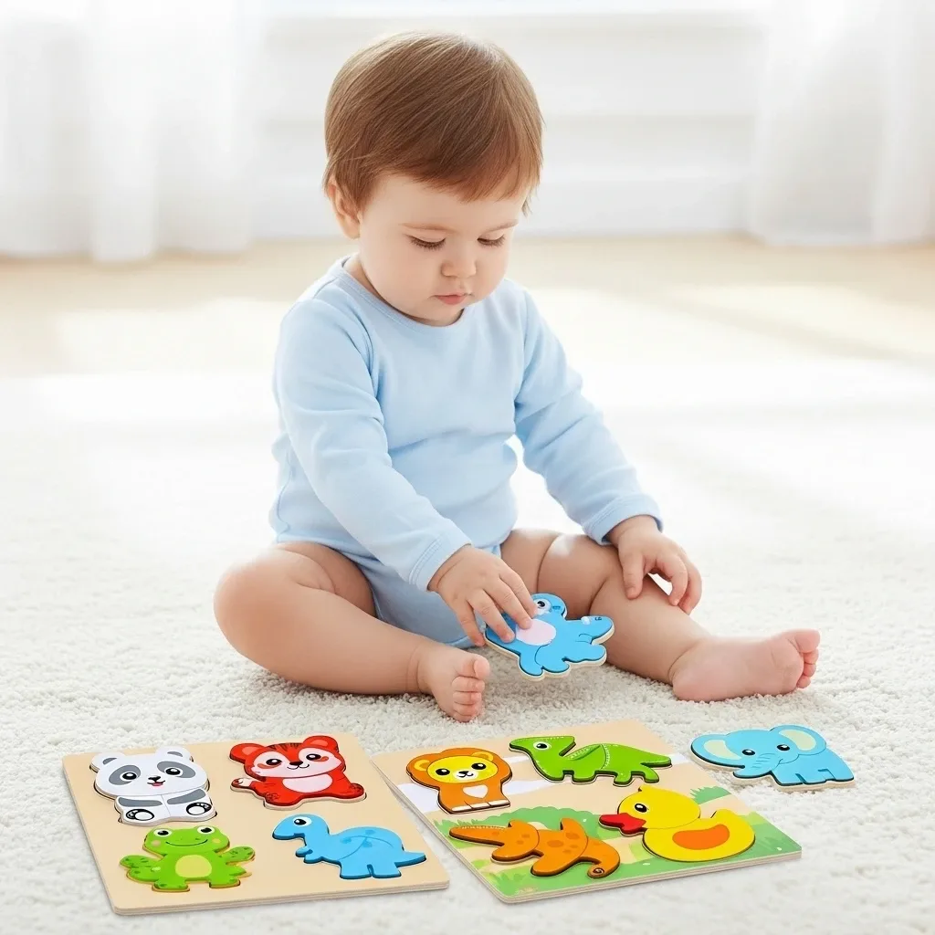 Houten dierenpuzzels (4-pack) - Afbeelding 6