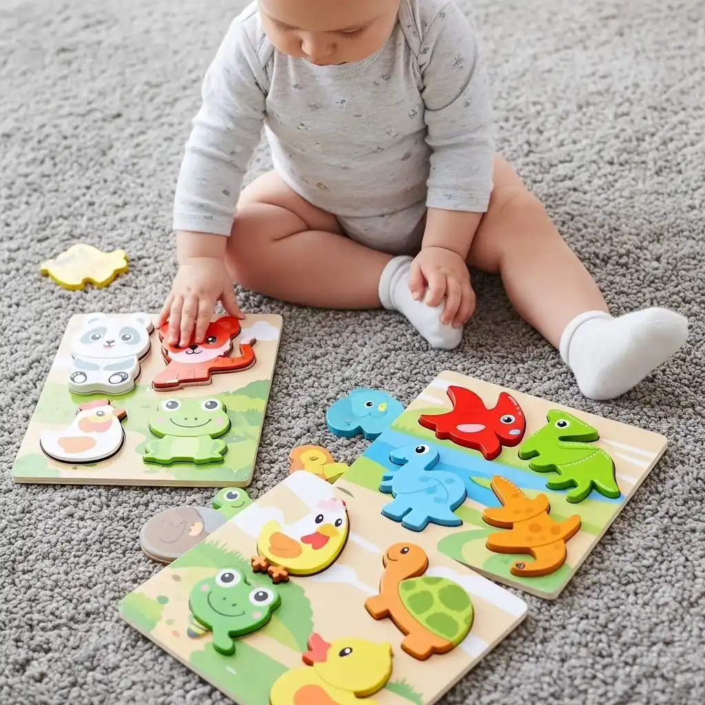 Houten dierenpuzzels (4-pack) - Afbeelding 7