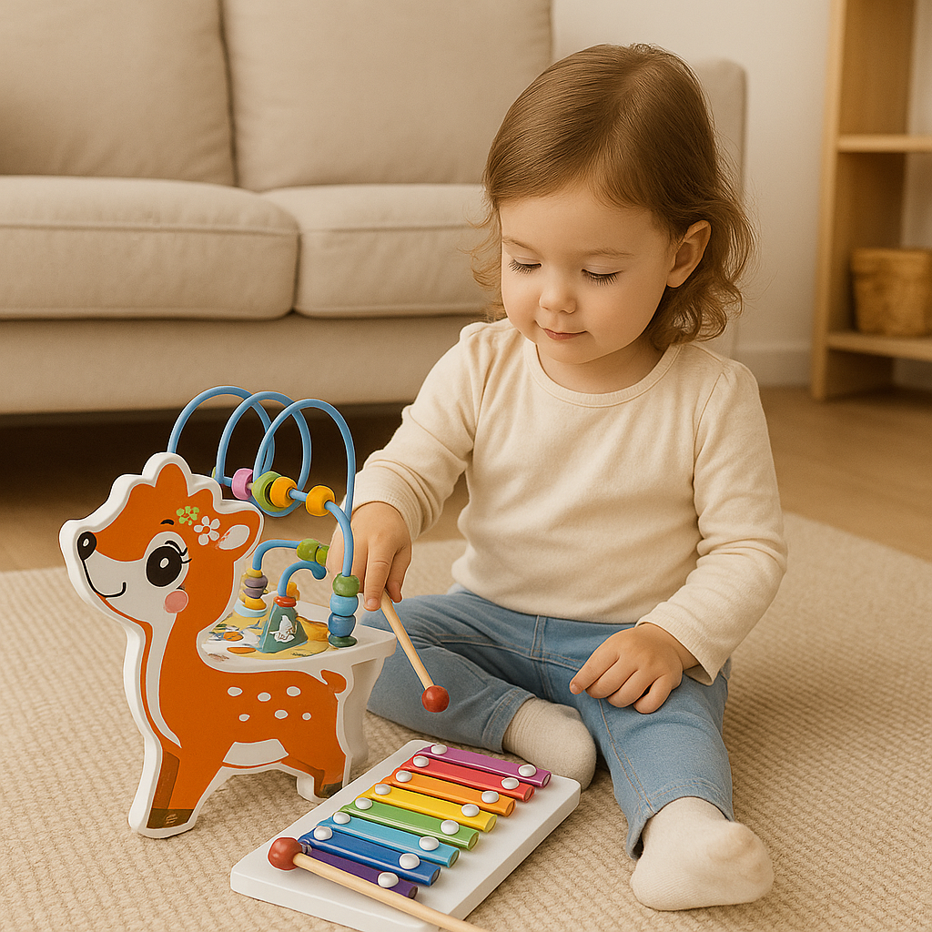 Houten Hert Speelgoed 5-in-1 – Xylofoon - Afbeelding 7