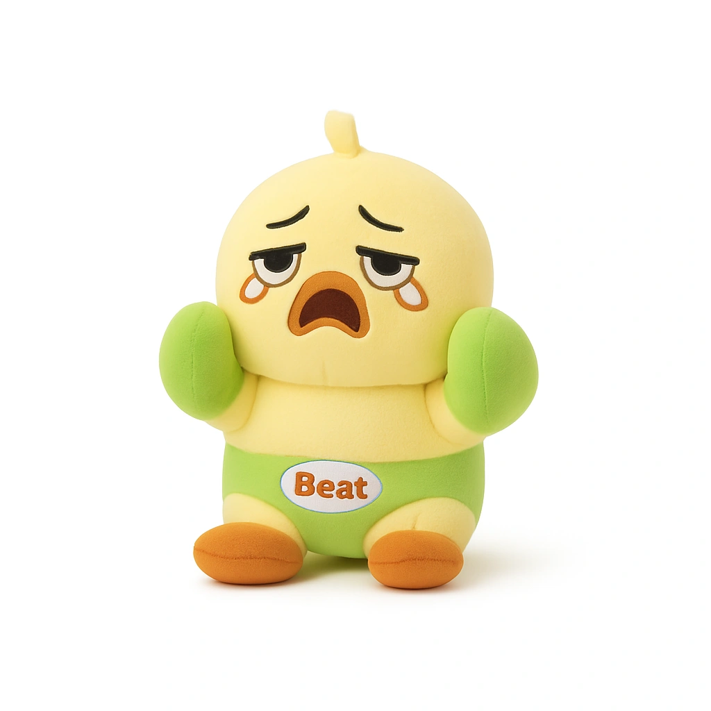 Gele eindje knuffel 22cm