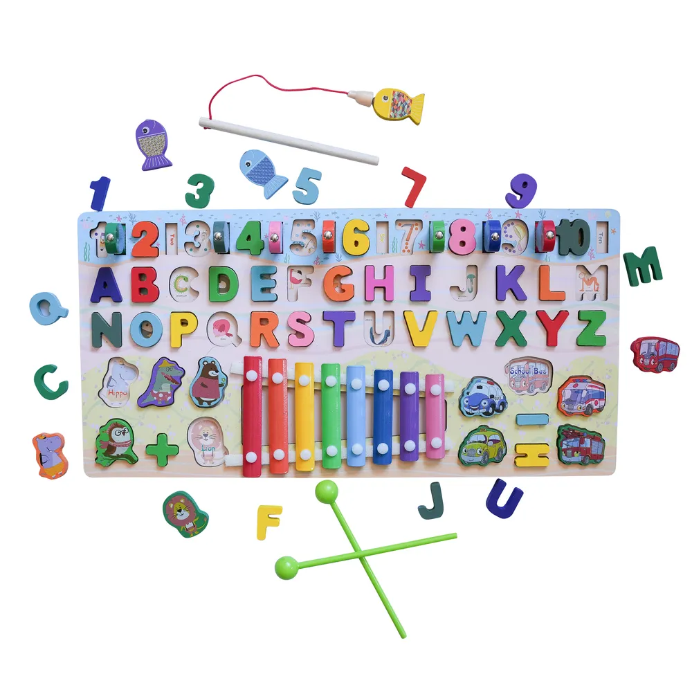 Houten Educatief Speelbord 8-in-1