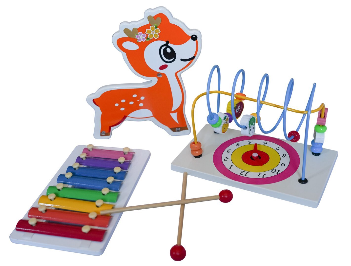 Houten Hert Speelgoed 5-in-1 – Xylofoon - Afbeelding 5