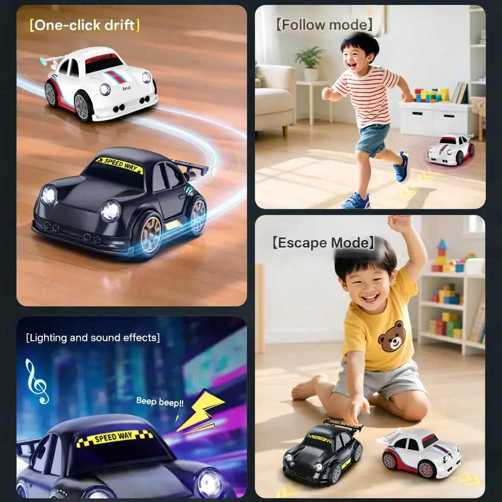Slimme drift Rc auto voor kinderen-zwart - Afbeelding 5