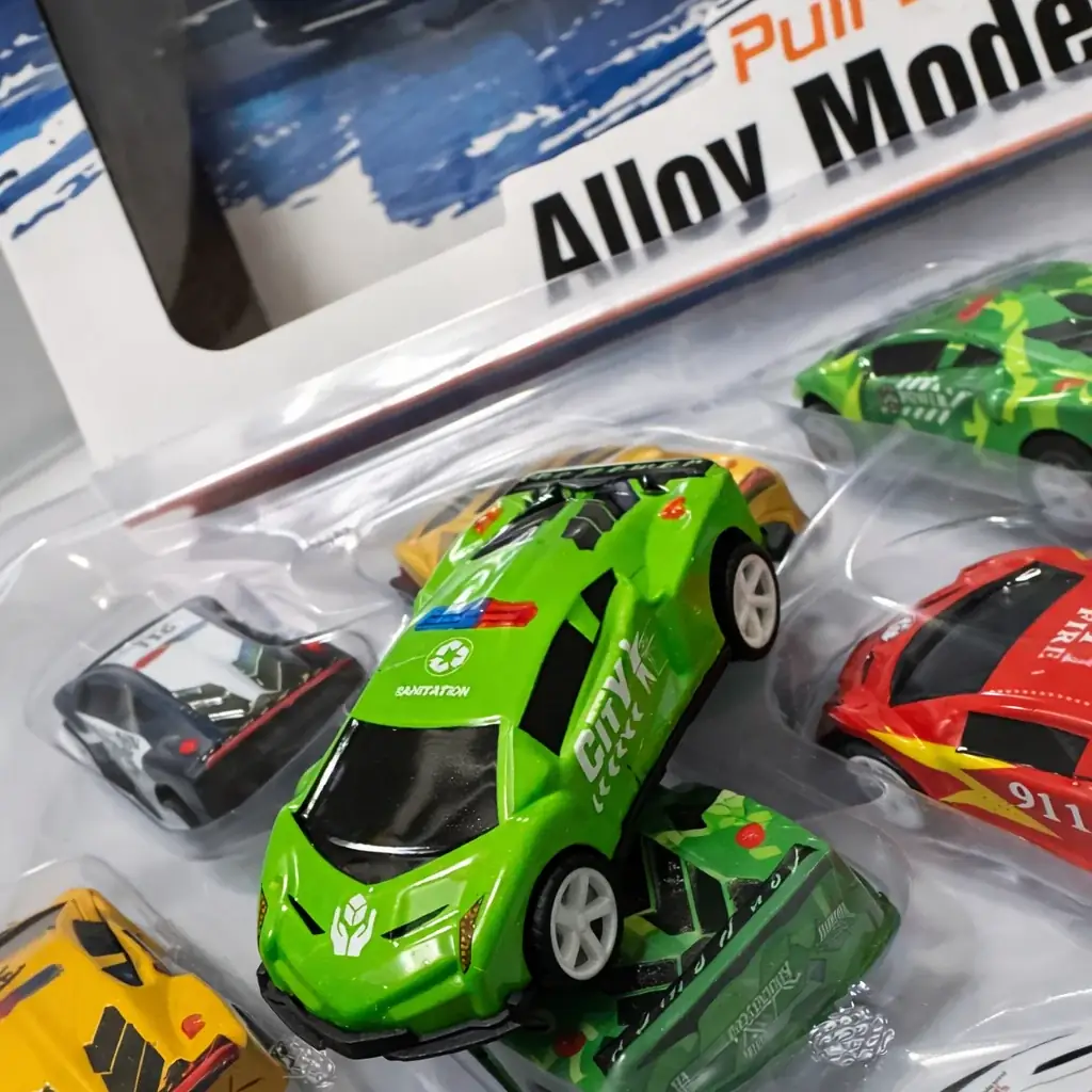 12x Metalen Pull-Back Auto’s - Afbeelding 5