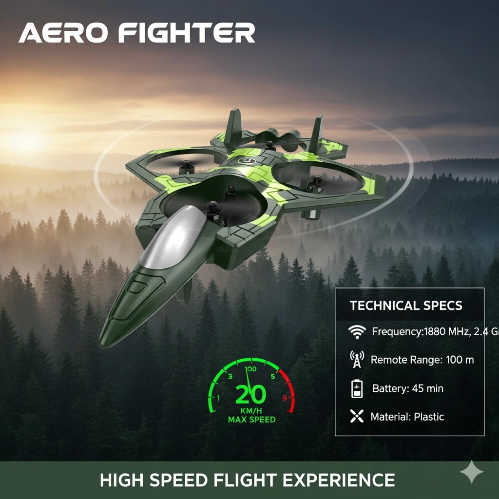 Sky Overlord Stunt RC Gevechtsvliegtuig Drone 360°