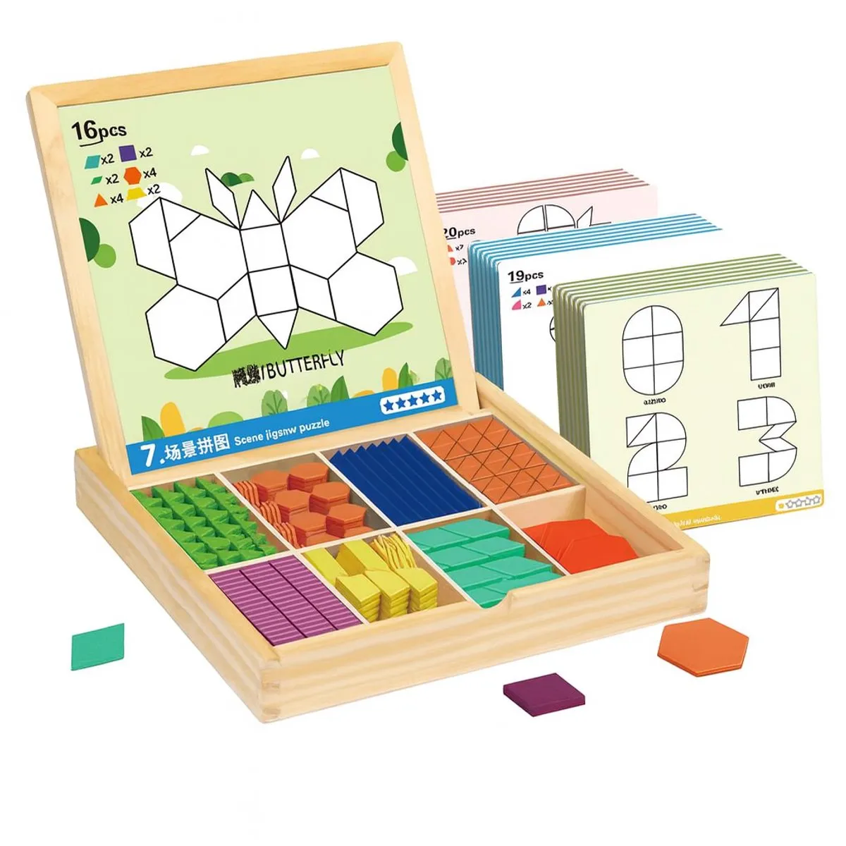 Houten Geometrisch Puzzelspel