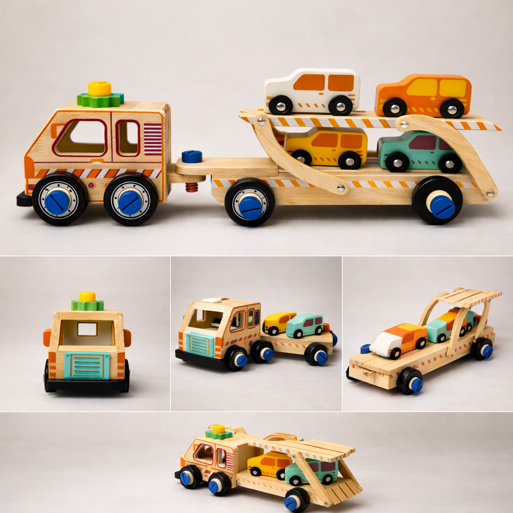 Houten Autotransporter Speelgoed