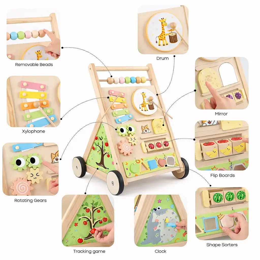 Houten Loopwagen - Afbeelding 3