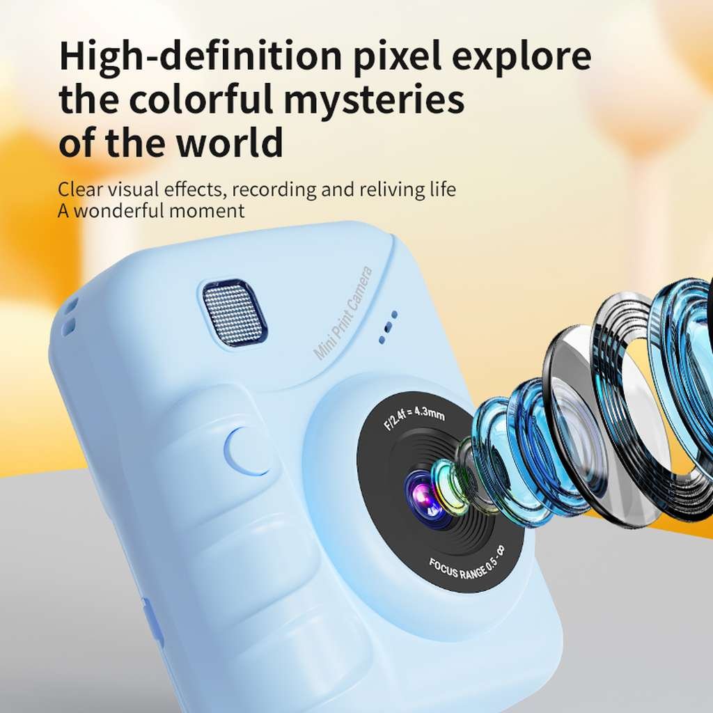 Kinder Print Camera Blauw – Instant Foto - Afbeelding 5