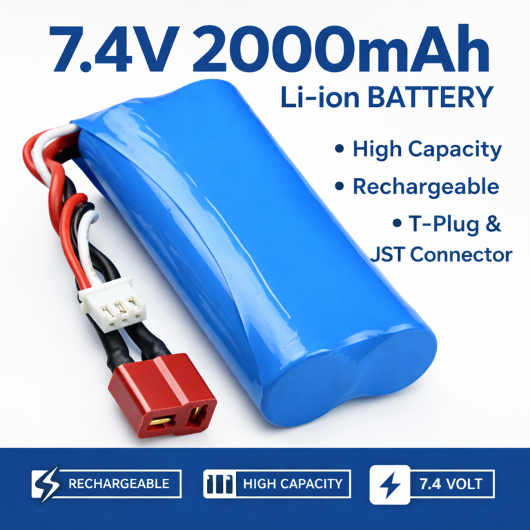 7,4V 2000mAh Li-ion Accu voor RC-auto’s – Hoge Capaciteit & Veilig