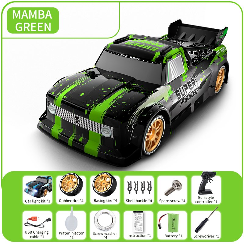 RC Mamba Green – 4WD Drift Truck - Afbeelding 5