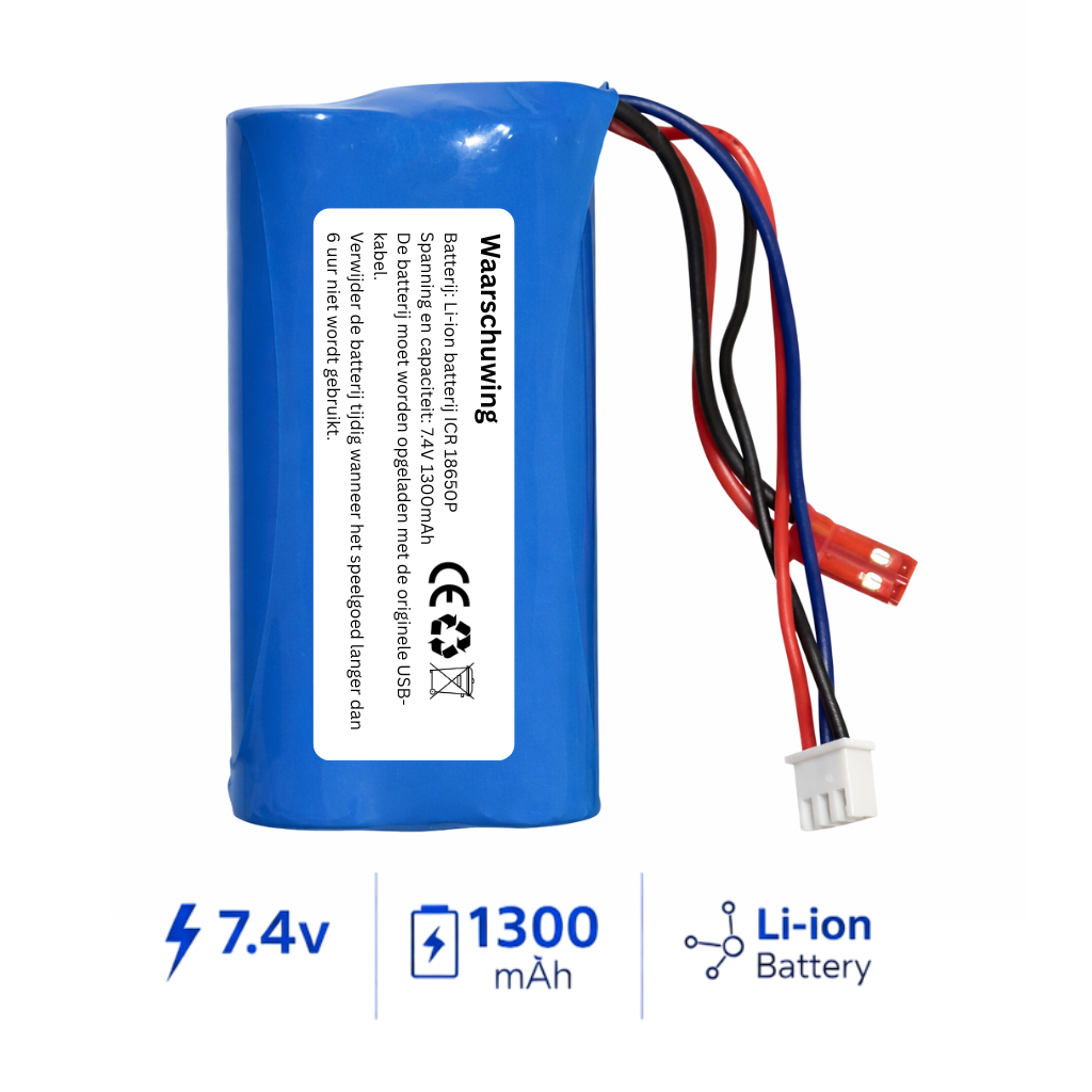 Premium 7.4V 1300mAh Li-ion Accu voor RC-auto’s – Langdurig & Veilig - Afbeelding 3