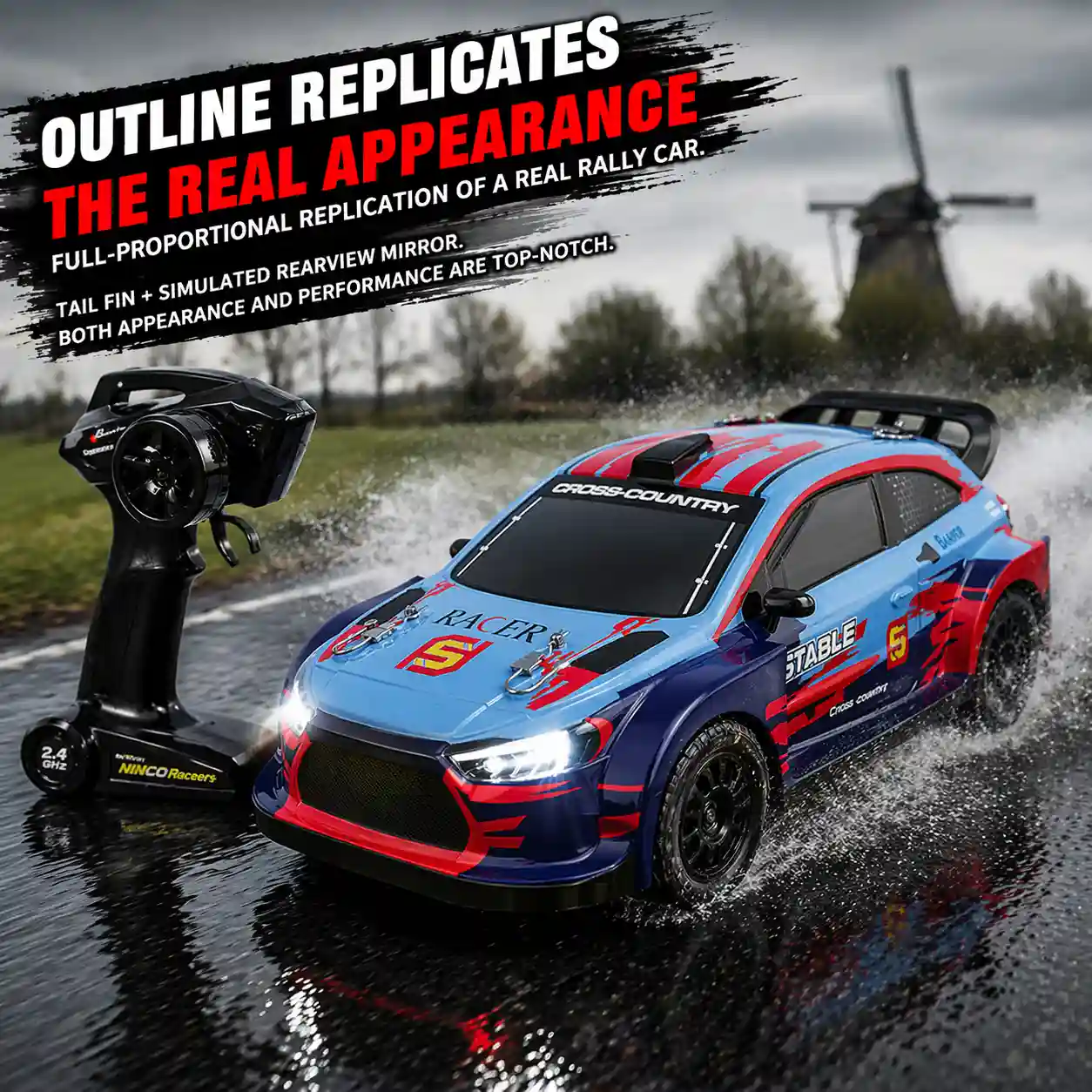 RC 4WD Auto – Offroad & Drift - Afbeelding 6
