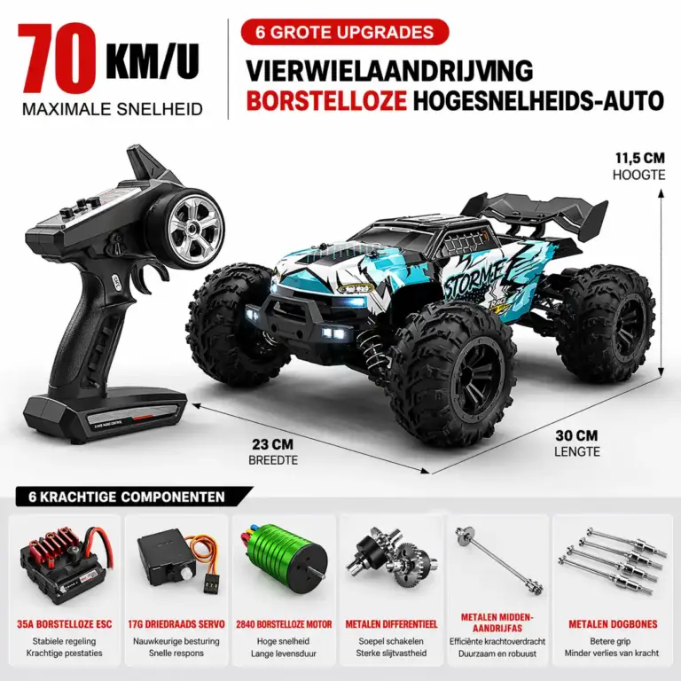 RC Auto 70 km/u _ Brushless Motor _ 4WD Offroad