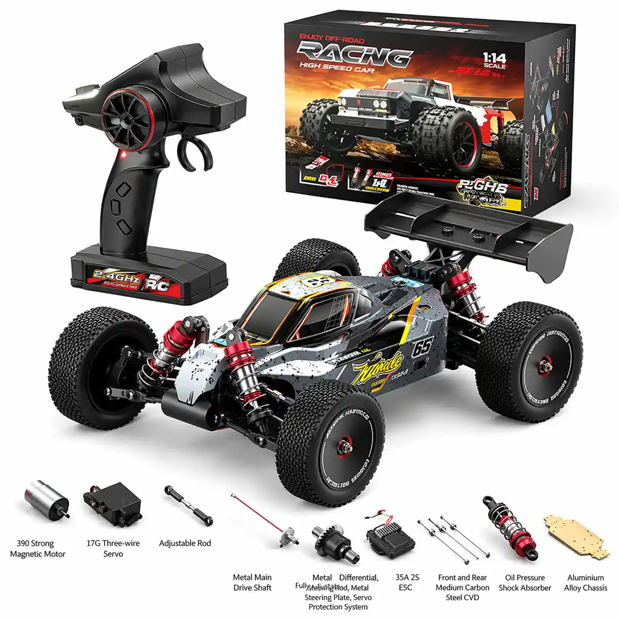 RC Offroad Buggy – Brushless 4WD - Afbeelding 4