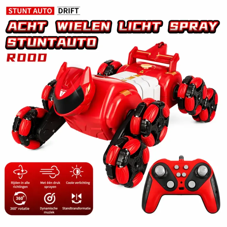 Robot RC Auto 8WD met Spray & Licht (Blauw)